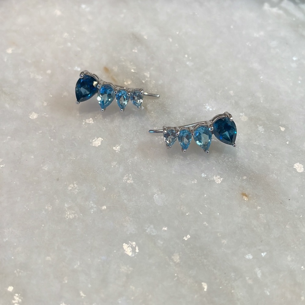 Paloma Stipp / Anthropologie turquoise ear climber / ear cuff - Picture 5 of 6